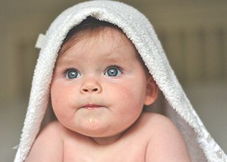 baby in a bath towel