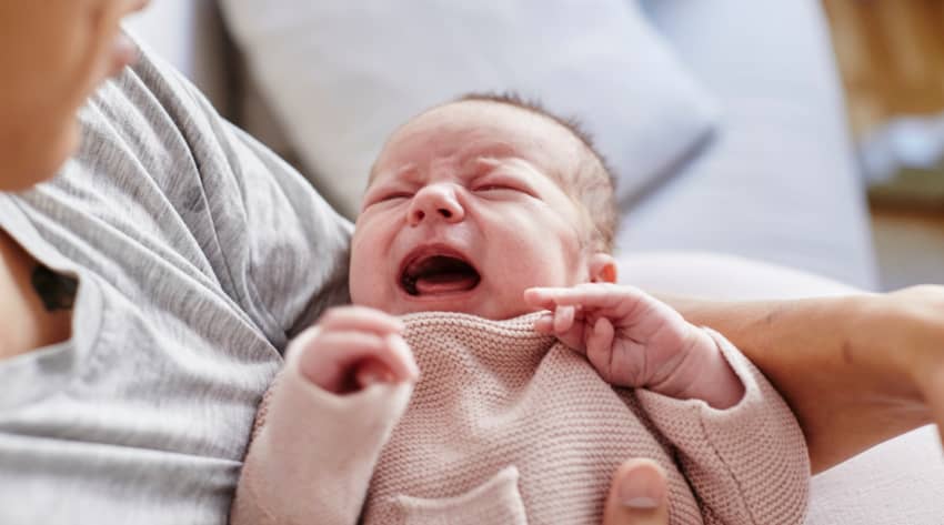 Newborn baby crying