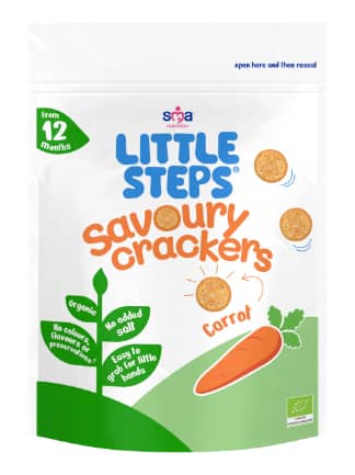 LITTLE STEPS Organic Savoury Crackers - Carrot