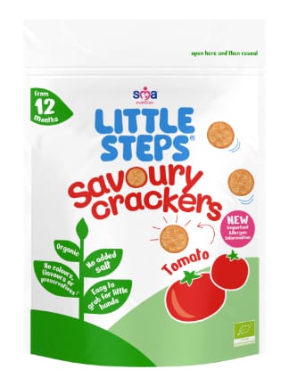 LITTLE STEPS Organic Savoury Crackers - Tomato