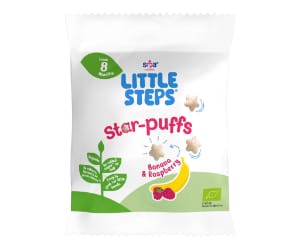 LITTLE STEPS Star Puffs Banana & Raspberry