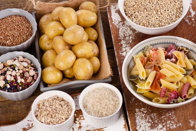 A collection of foods that contains starch and carbohydrates