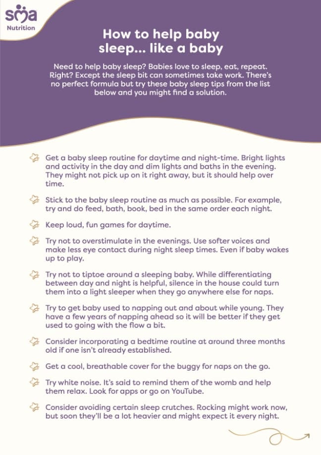 How to Help Your Baby Get into a Sleep Routine - Newborn Baby Checklist - PDF Preview