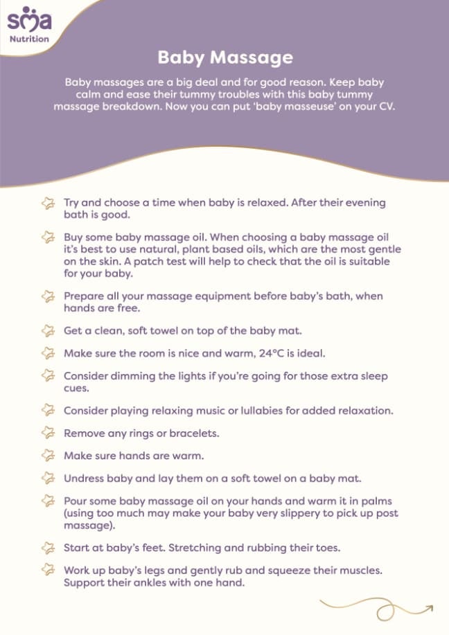 How to Massage My Baby: Tips for Massaging Your Infant - Newborn Baby Checklist - PDF Preview