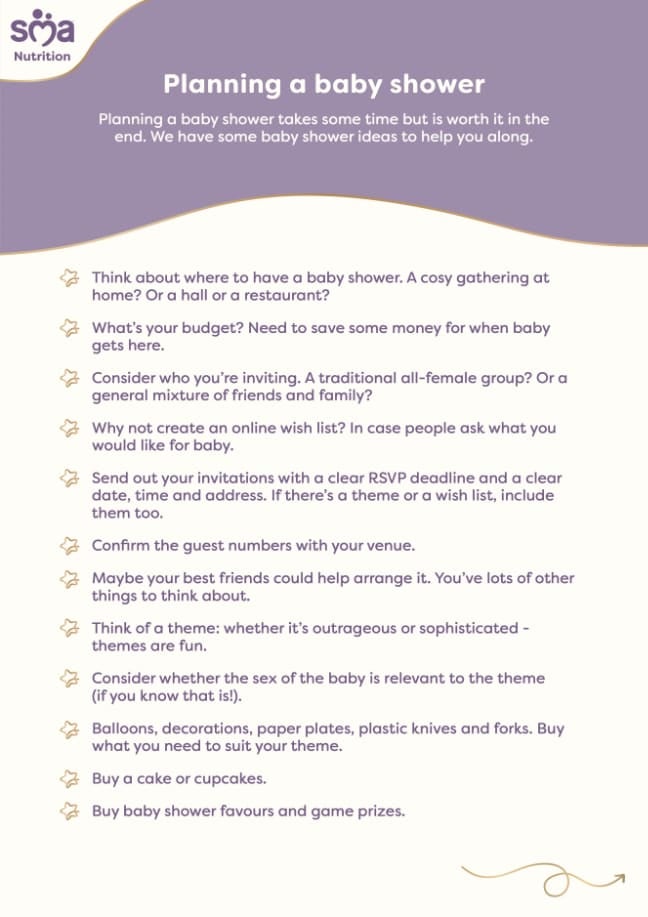How to Plan a Baby Shower - Pregnancy Checklist - PDF Preview