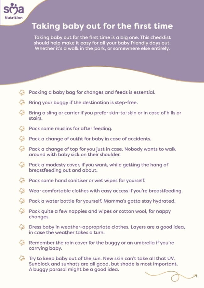 Taking Baby Out for the First Time: Tips for Stress-Free Travel - Newborn Baby Checklist - PDF Preview