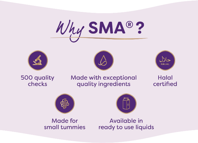Why SMA First Infant Milk benefits banner