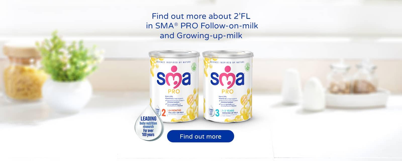 SMA PRO Follow-on and Growing Up Milks